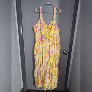 Terra & Sky Abstract Tiered Maxi Dress